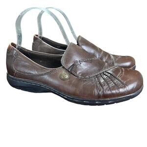 Cobb Hill by New Balance Womens Paulette Leather Brown Comfort Loafers sz 8 W